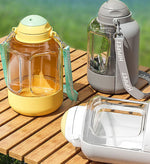 Dog Large Capacity Pet Outdoor Drinking Kettle Cat Drinker Portable Water Cup Food Integrated