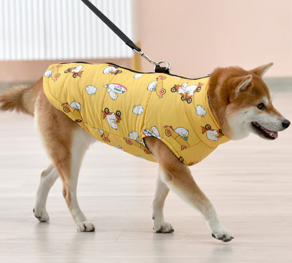 狗狗衣服冬季保暖羽絨棉衣柴犬金毛薩摩中型大型犬寵物衣服秋冬風