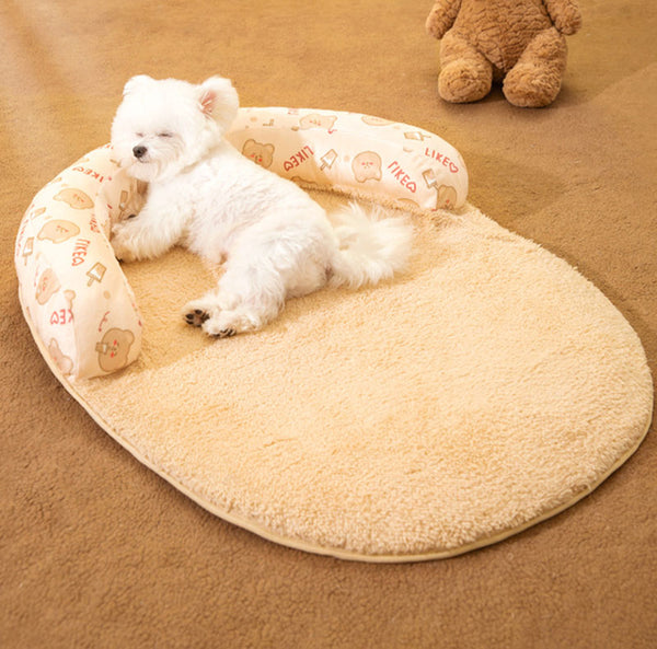 Autumn and winter dog tatami sleeping mat cat warm thick velvet mat Teddy kennel pillow sofa pet nest