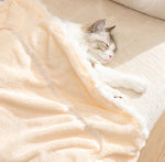 Autumn and winter cat bubble velvet thick blanket dog warm pad pet sleeping blanket