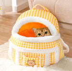 Thick and warm cat bag for autumn and winter, cat clutch bag for outings and dog backpack