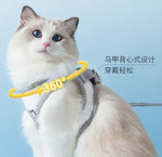 Cat Out Breathable Mesh Four Seasons Chest Harness Cute Cat Walking Rope Dog Leash Anti-breakaway Pet Rope