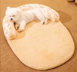 Autumn and winter dog tatami sleeping mat cat warm thick velvet mat Teddy kennel pillow sofa pet nest