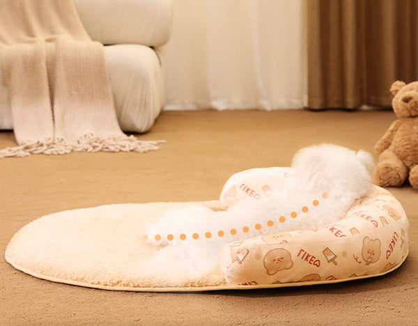 Autumn and winter dog tatami sleeping mat cat warm thick velvet mat Teddy kennel pillow sofa pet nest