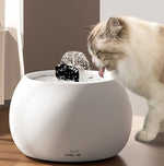 Pet black and white cartoon kitten ceramic water fountain dog electric circulating water filter automatic drinking fountain cat bowl