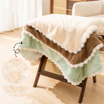 Autumn and winter cat bubble velvet thick blanket dog warm pad pet sleeping blanket