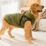 Gilet de traction à la mode pour chiens d'automne et d'hiver, pour grands chiens, golden retrievers, vestes pour grands chiens, manteaux en coton, vêtements pour chiens de compagnie