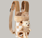 Sac de poitrine pour chien en forme de petit ours mignon de dessin animé, sac de sortie pour chat, sac portable pour chien