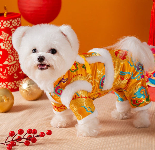 Nuevo jersey de punto torcido para perros pequeños y medianos de otoño e invierno