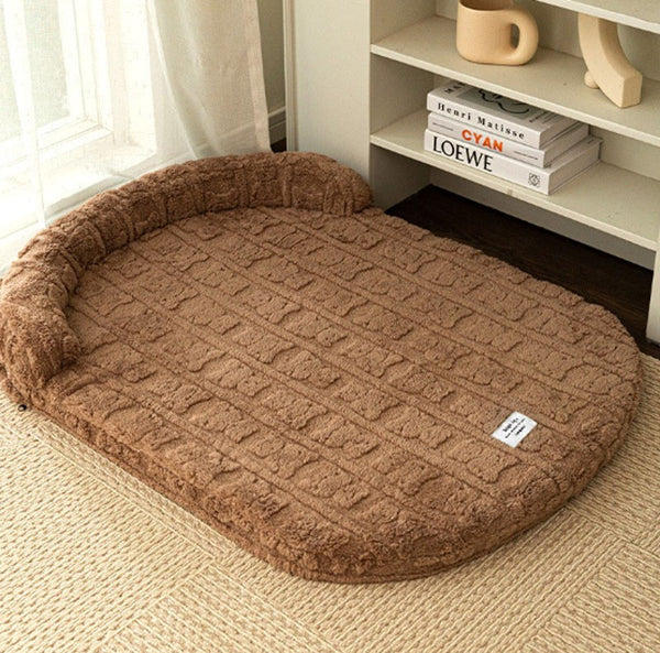 Autumn and winter dog tatami sleeping mat cat warm thick velvet mat Teddy kennel pillow sofa pet nest