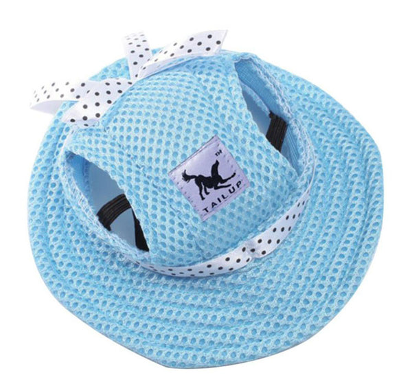 Mesh breathable sun hat cat and dog top hat princess hat