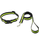 Nylon reflective traction rope collar set