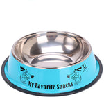 Painted stainless steel pet single bowl