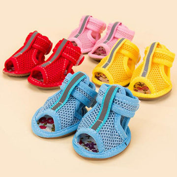 Pet shoes tendon bottom mesh sandals dog shoes dog sandals