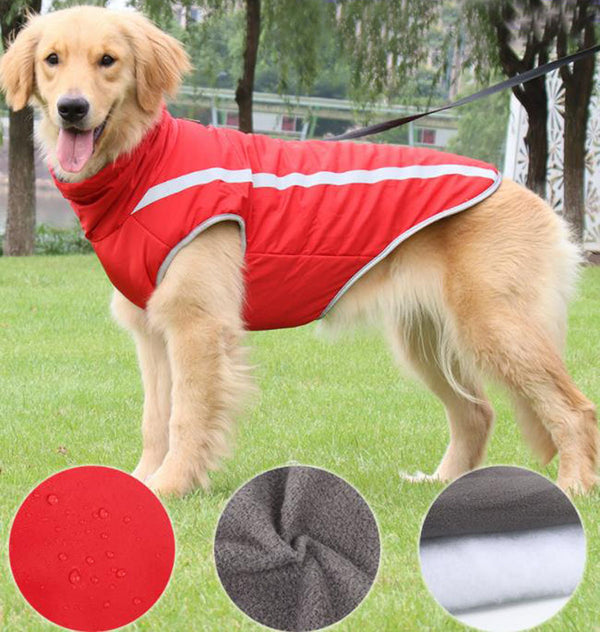 Automne et hiver nouveaux vêtements pour chiens veste extérieure réfléchissante pour chien chaud