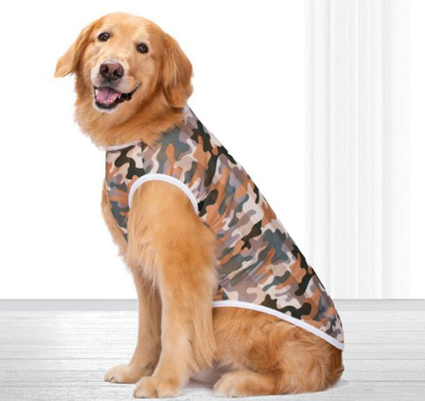 Pet Clothes Thin Golden Retriever Labrador Breathable Vest Dog Sun Protection Clothes