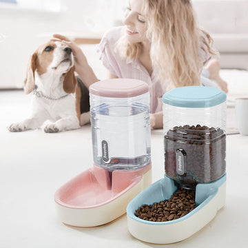 Large container pet feeding drinking fountain