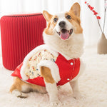 Vêtements chauds du Nouvel An pour chiens Corgi en automne et en hiver