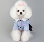 Pet clothing spring and summer new dog clothes couples wear student suits Teddy Bichon Pomeranian clothes