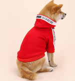 Pet autumn and winter plus velvet thickened two hooded sweater