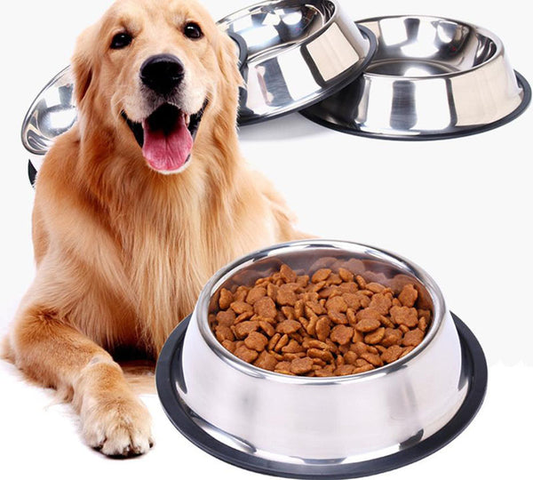 Painted stainless steel pet single bowl