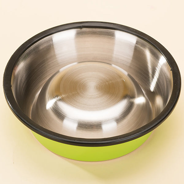 Painted stainless steel pet single bowl