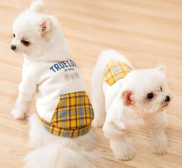 printemps et automne chiot chien chat pull deux pieds vêtements pour animaux de compagnie chemise de fond