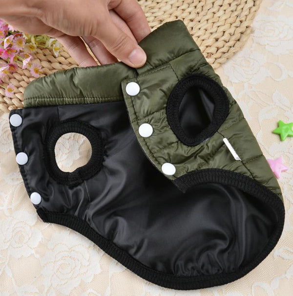 Small dog vest plus velvet thick down cotton vest autumn and winter coat