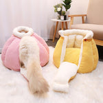 Winter new style plus velvet thick warmth semi-closed pet nest