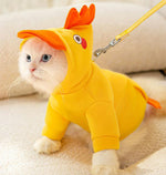 Autumn and winter hooded sweater funny cute cat feet pet clothes