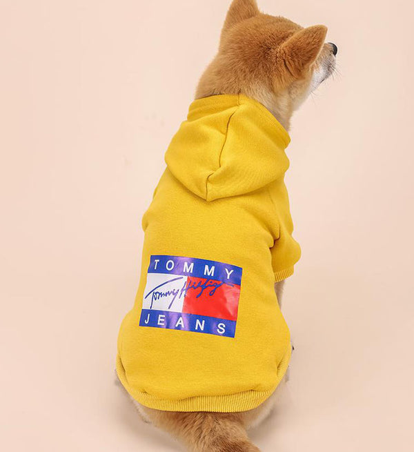 Dog's feet plus velvet warm personality trend hooded sweater