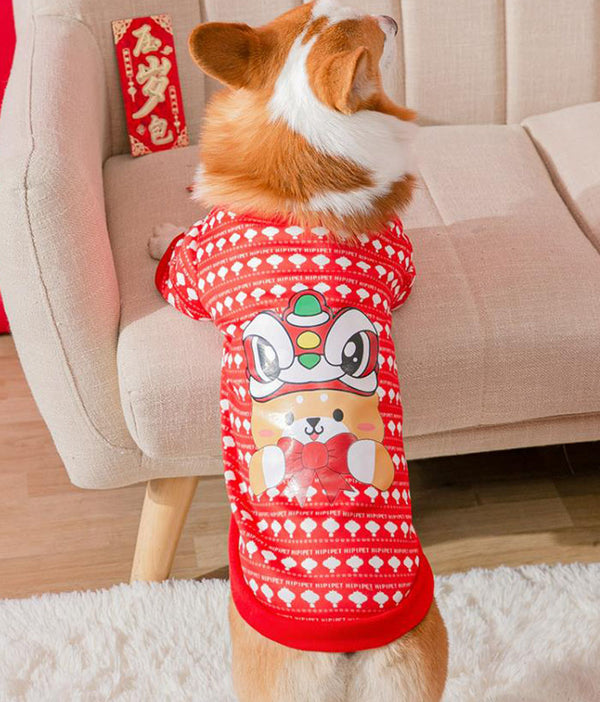 New Year and Festive Two-legged Pet Clothes for Corgi Dachshund Small and Medium-sized Dogs