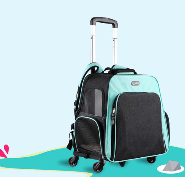 Outing pet backpack portable pet trolley air box