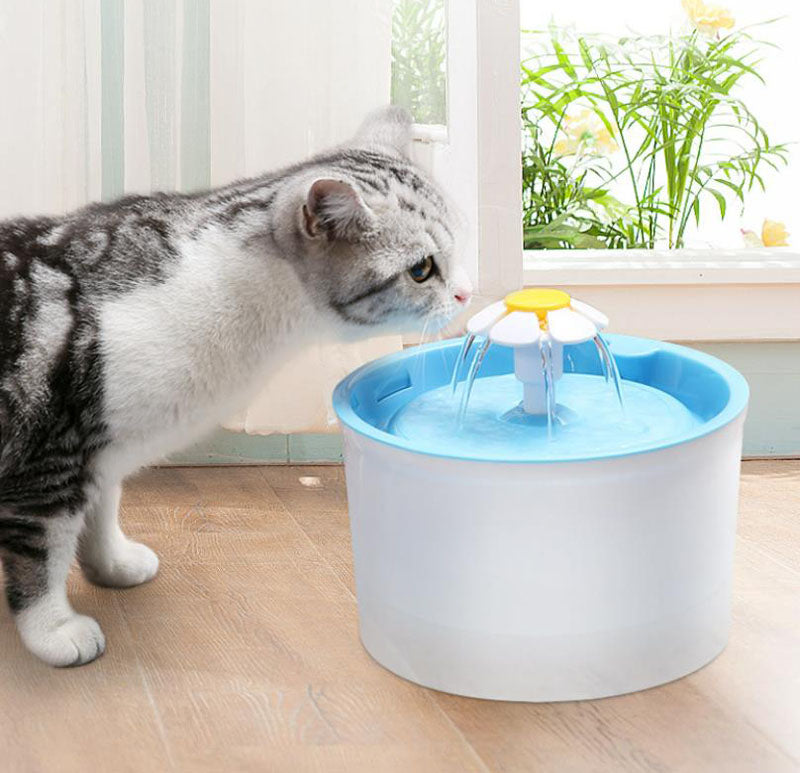 1.6 L FLOWER STYLE AUTOMATIC ELECTRIC CAT WATER FOUNTAIN CAT DRINKING – any- cat