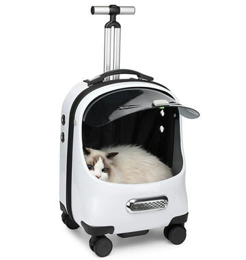 New pet cat bag space capsule pet cat backpack transparent outgoing cat carrying bag cat trolley backpack