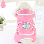 Big pocket small dog four-legged raincoat