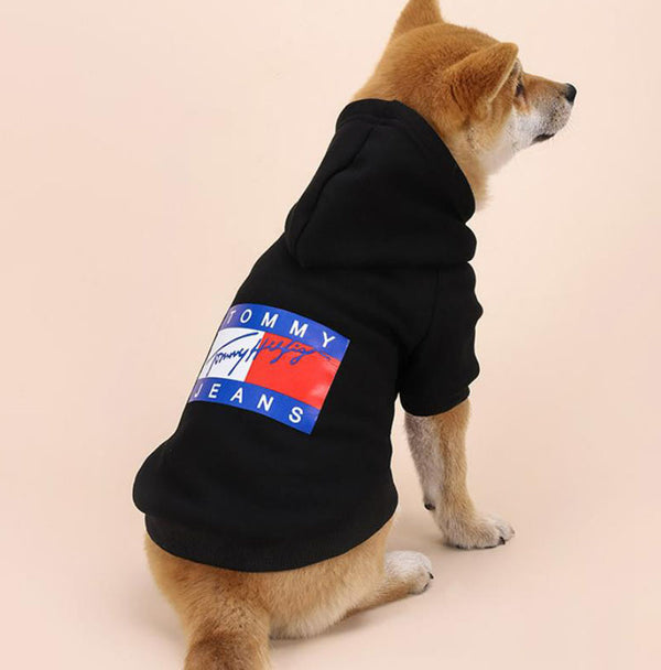 Dog's feet plus velvet warm personality trend hooded sweater