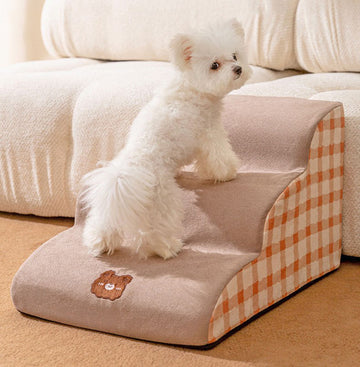 Puppy stairs vacuum pet stairs sponge detachable small and medium-sized dogs on the sofa bed slope steps