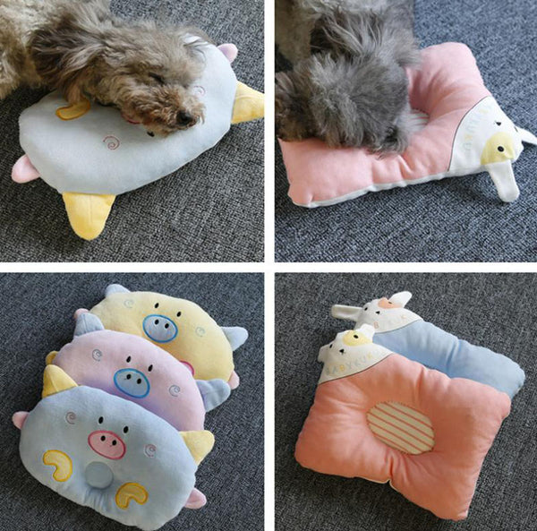 Pet cute pig pattern protection cervical spine deep sleep dog cat pillow