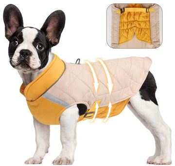 Bull dog New Winter Dog Clothes Thickened Reflective Dog Cotton Coat