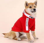 Pet autumn and winter plus velvet thickened two hooded sweater