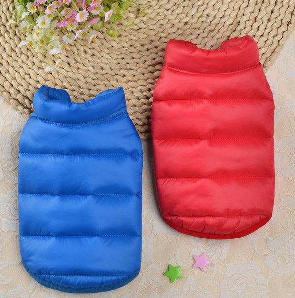 Small dog vest plus velvet thick down cotton vest autumn and winter coat