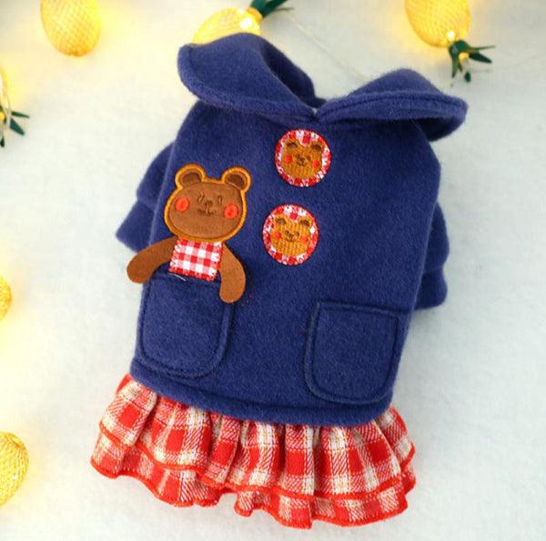 Autumn and winter small dog cat skirt