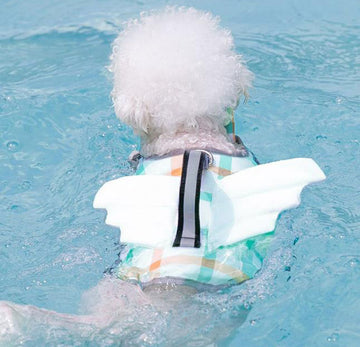 Dog swimsuit cute animal shape life jacket