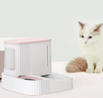 Dual-use automatic feeder and drinker for pets, cats and dogs