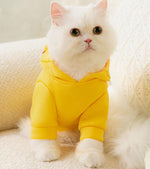 Autumn and winter hooded sweater funny cute cat feet pet clothes