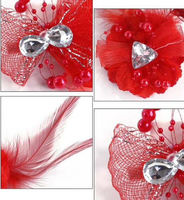 Pet hairpin headwear Princess flower bow Cat headwear pet accessories