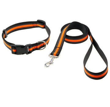 Nylon reflective traction rope collar set