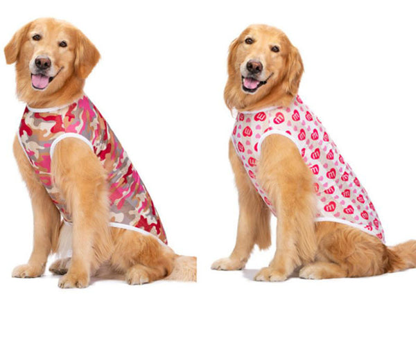 Pet Clothes Thin Golden Retriever Labrador Breathable Vest Dog Sun Protection Clothes