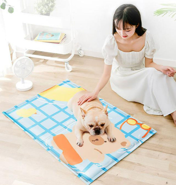 New pet ice pad cartoon printing cat small and medium dog kennel pad